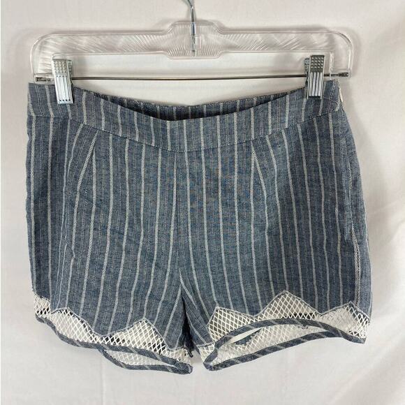 Hem & Thread Striped Chambray Shorts Size small - Picture 7 of 7